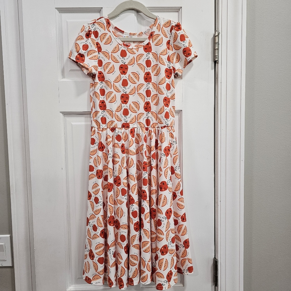 🍎 Dot Dot Smile Apple School Dress sz 8/10